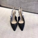 Fake Replica Dior Leather Slingback With Heel 6.5cm DR0502