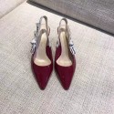 Imitation High Quality Dior Leather Slingback With Heel 6.5cm DR0439